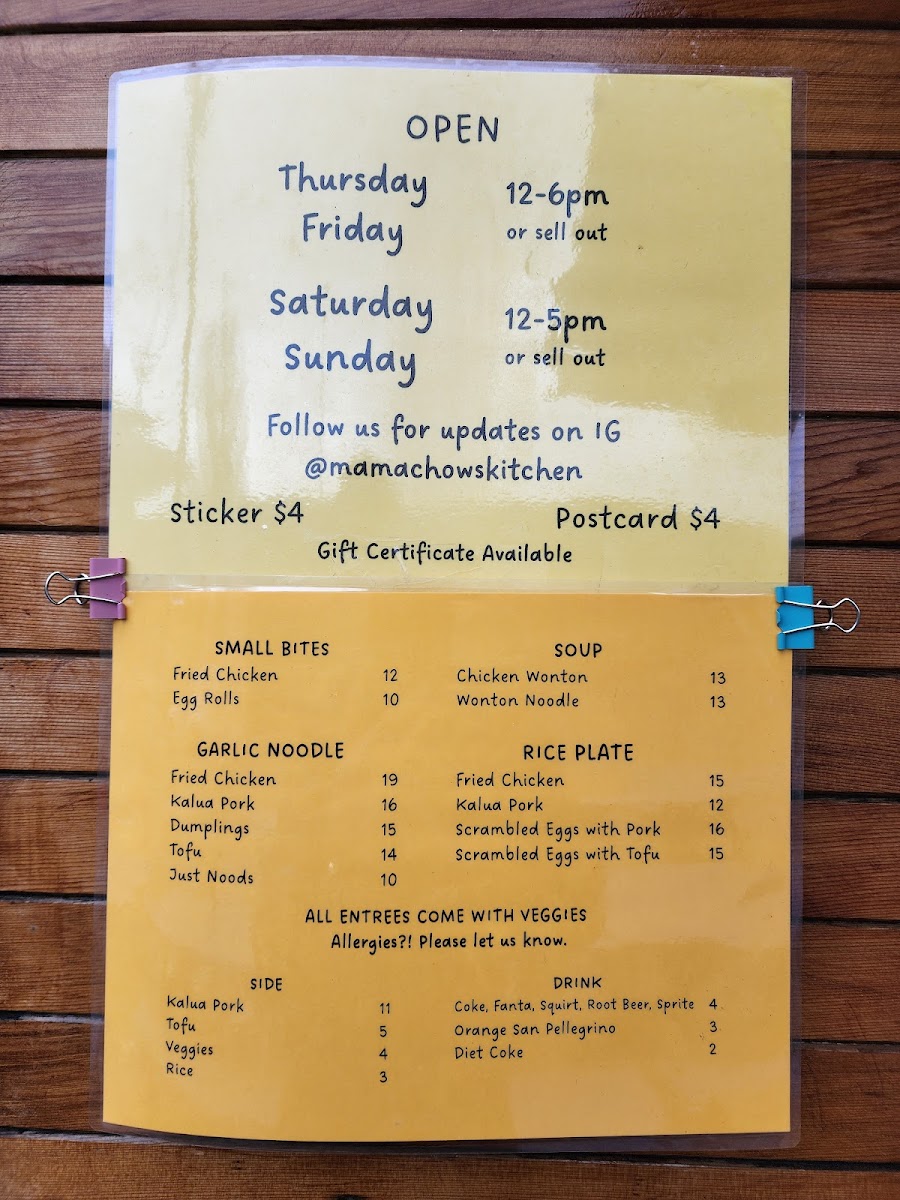 Menu Mama Chow's Kitchen-1